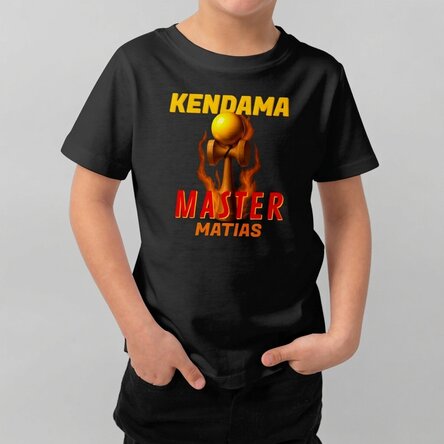 Personalisiertes Baumwoll-T-Shirt für Kinder mit Aufdruck – Kendama Master