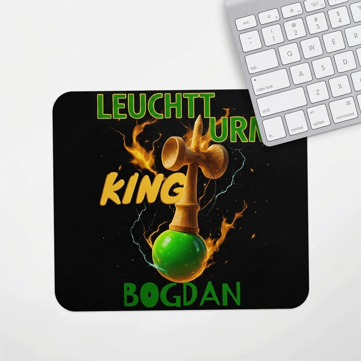 Individuell gestaltetes Mauspad mit Text – Lighthouse King
