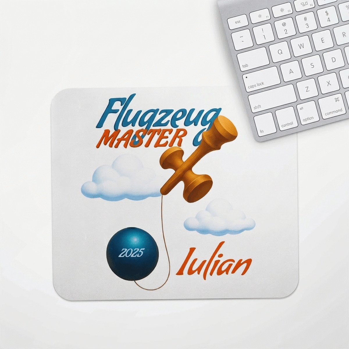 Individuell gestaltetes Mauspad mit Text – Airplane Master