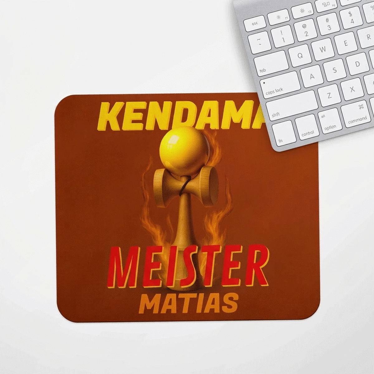 Individuell gestaltetes Mauspad mit Text – Kendama Master