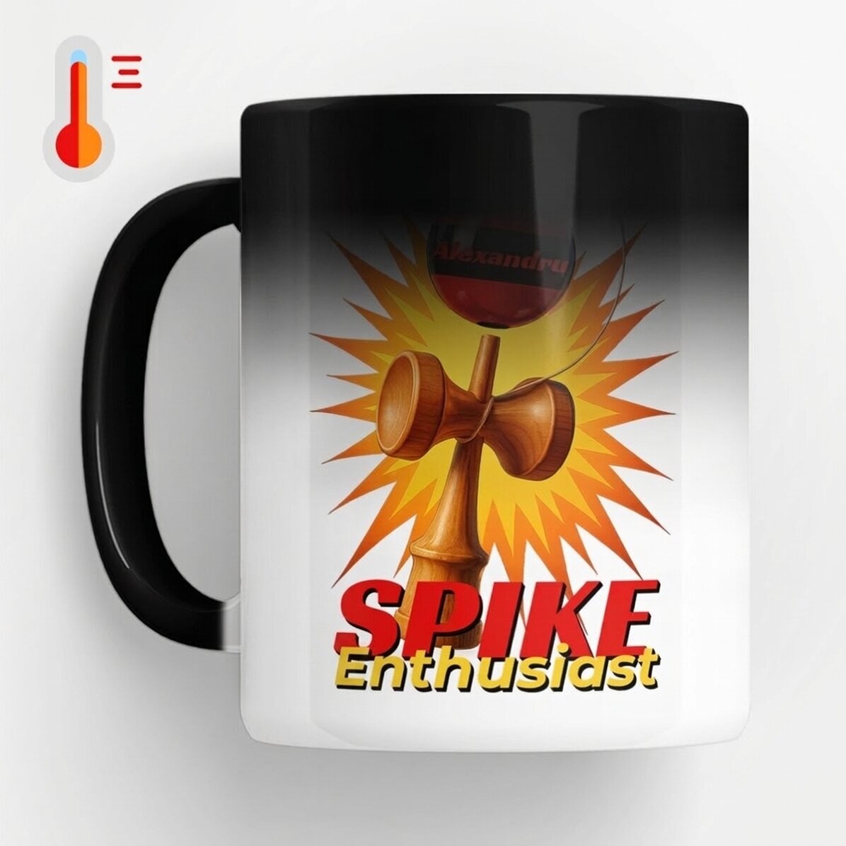 Personalisierte Zaubertasse mit Text – Spike Enthusiast