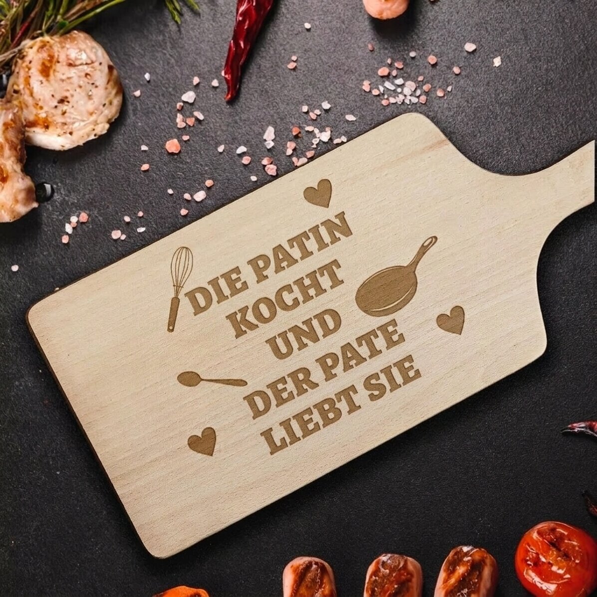 Personalisiertes Schneidebrett mit Aufschrift – Nasa und Nasu