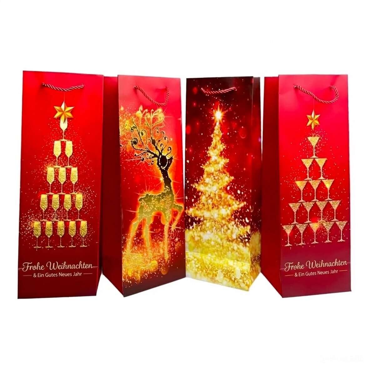 Geschenkbeutel für die Flasche – Weihnachten