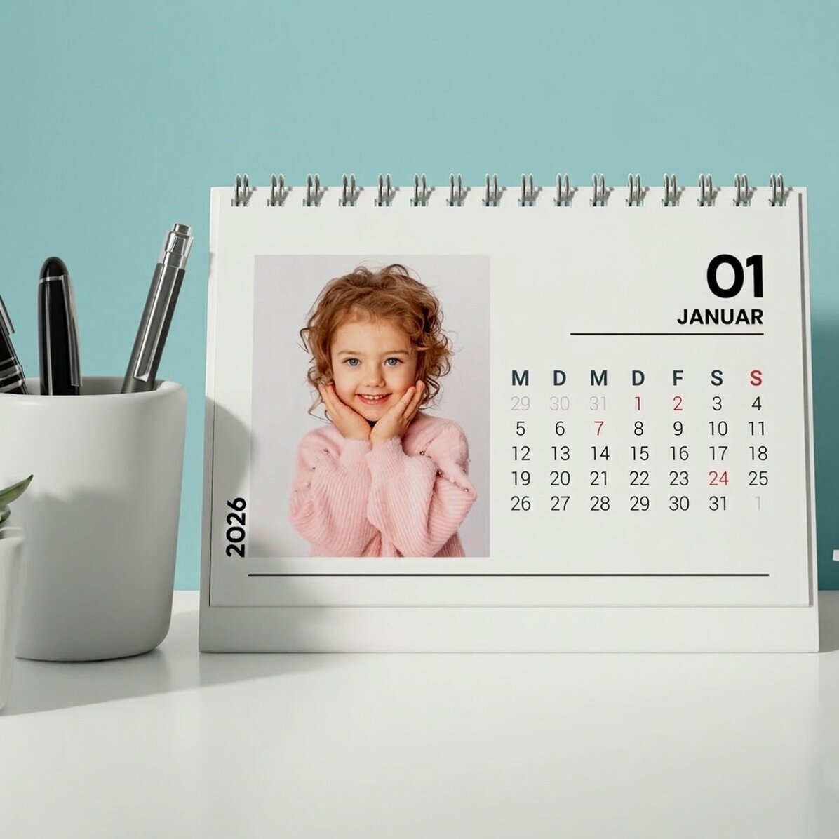 Personalisierter Tischkalender mit Fotos