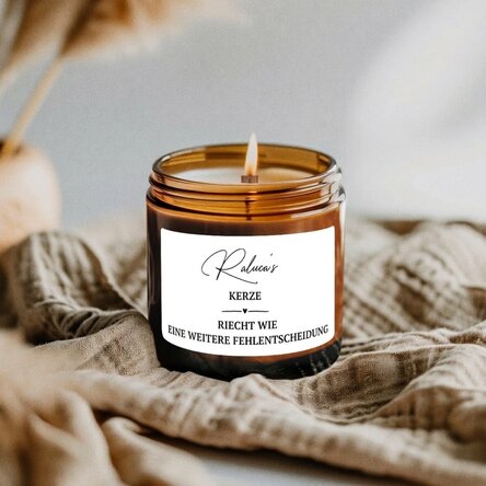 Kleine, personalisierte Duftkerze mit Text – Smells like
