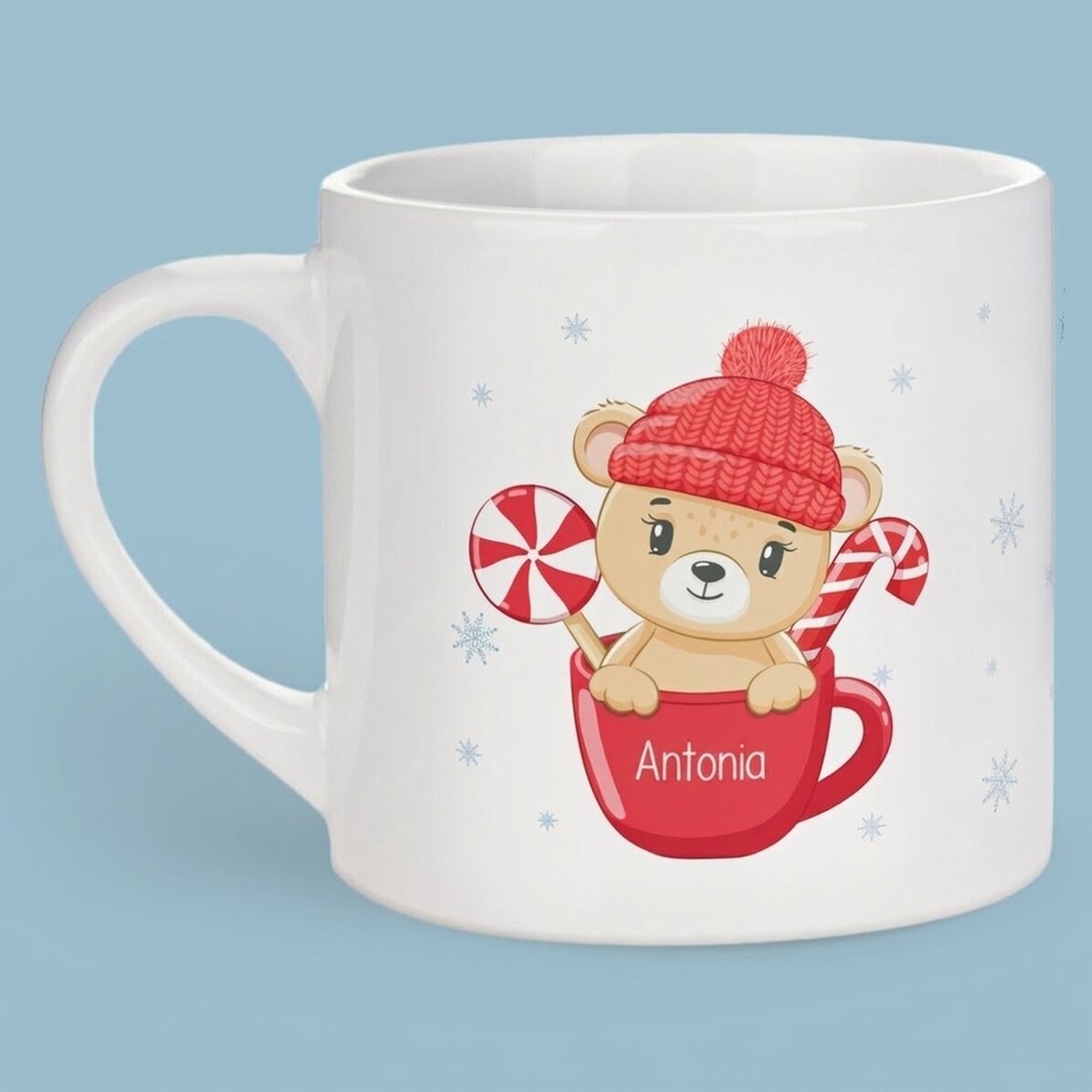 Personalisierter Kinderbecher mit Namen und Foto – Weihnachten