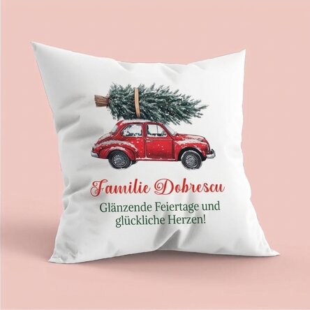 Personalisiertes Kissen mit Botschaft – Vintage Christmas