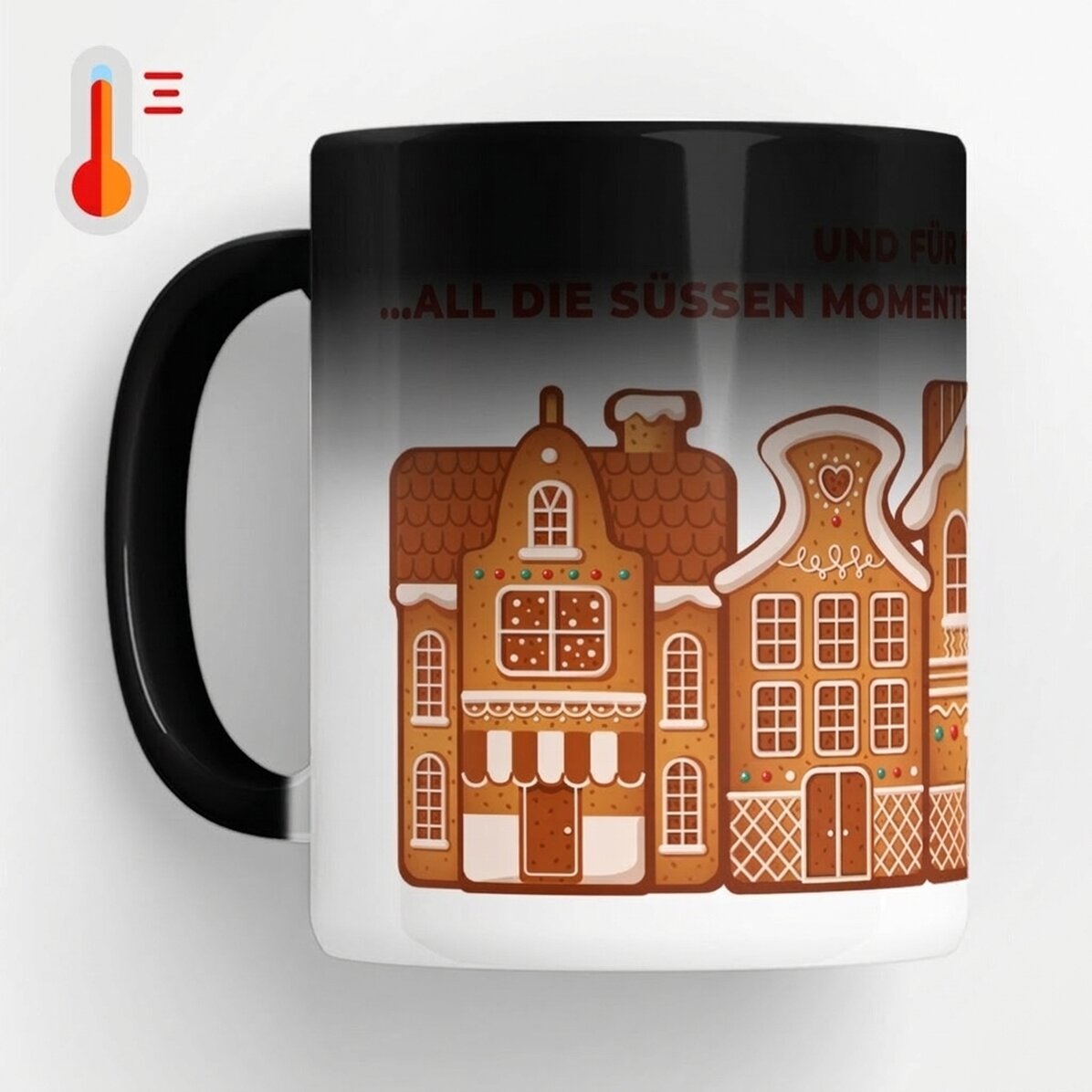 Personalisierte Zaubertasse mit individueller Botschaft – Gingerbread
