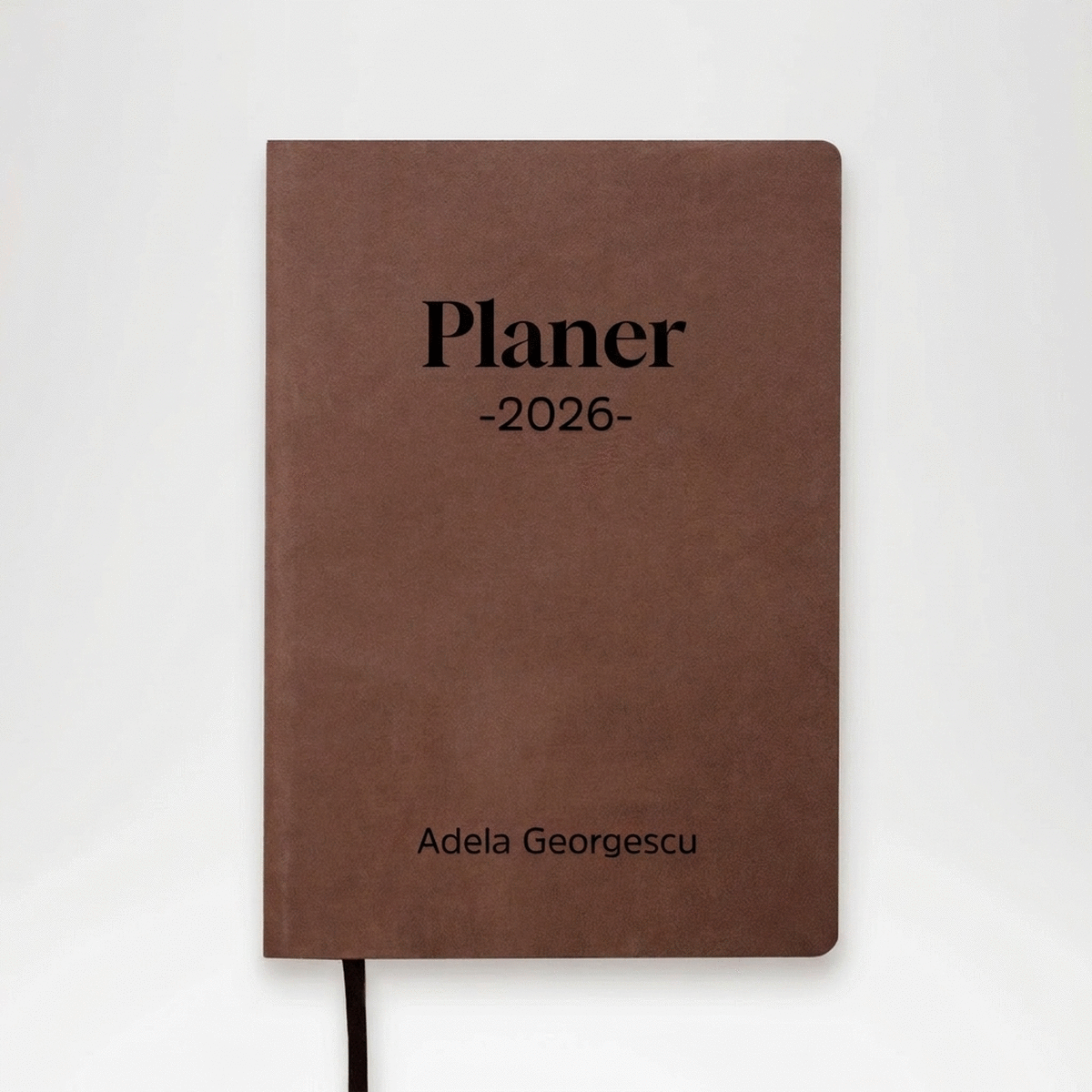 Personalisierter Leder-Terminkalender mit Text – Planer