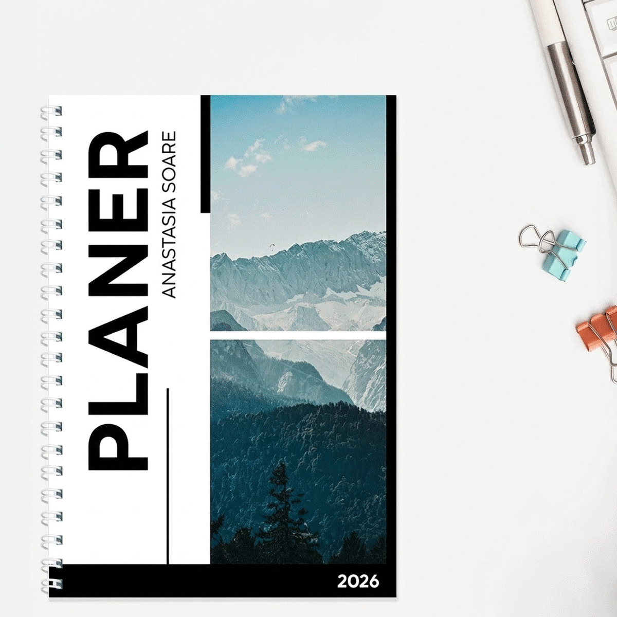 Personalisiertes Notizbuch mit Text und 2 Fotos