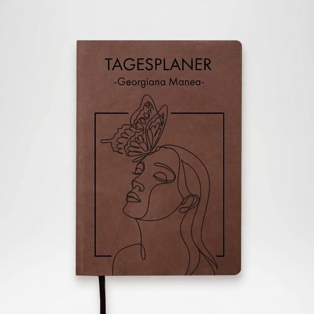 Personalisierter Leder-Terminkalender mit persönlicher Botschaft – Tagesplaner
