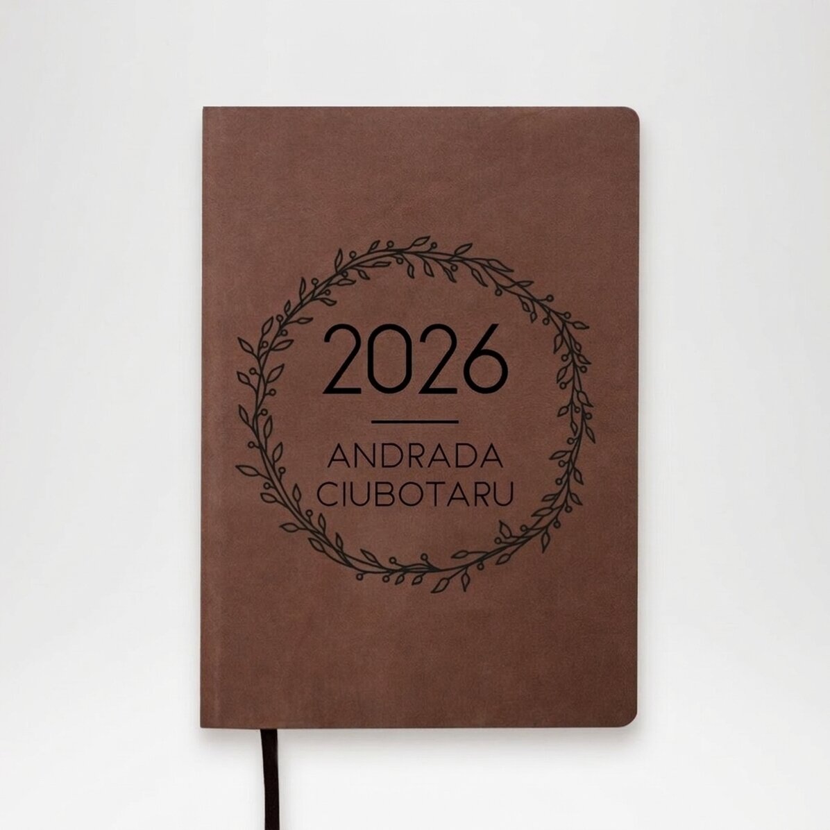 Personalisierter Terminkalender aus Leder mit Namensgravur