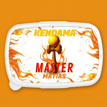 Lunchbox, personalisierte Auflaufform mit Text – Kendama Master