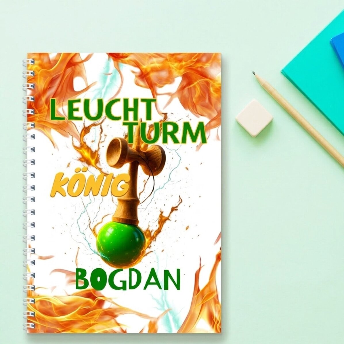 Personalisiertes Notizbuch mit Text – Lighthouse King