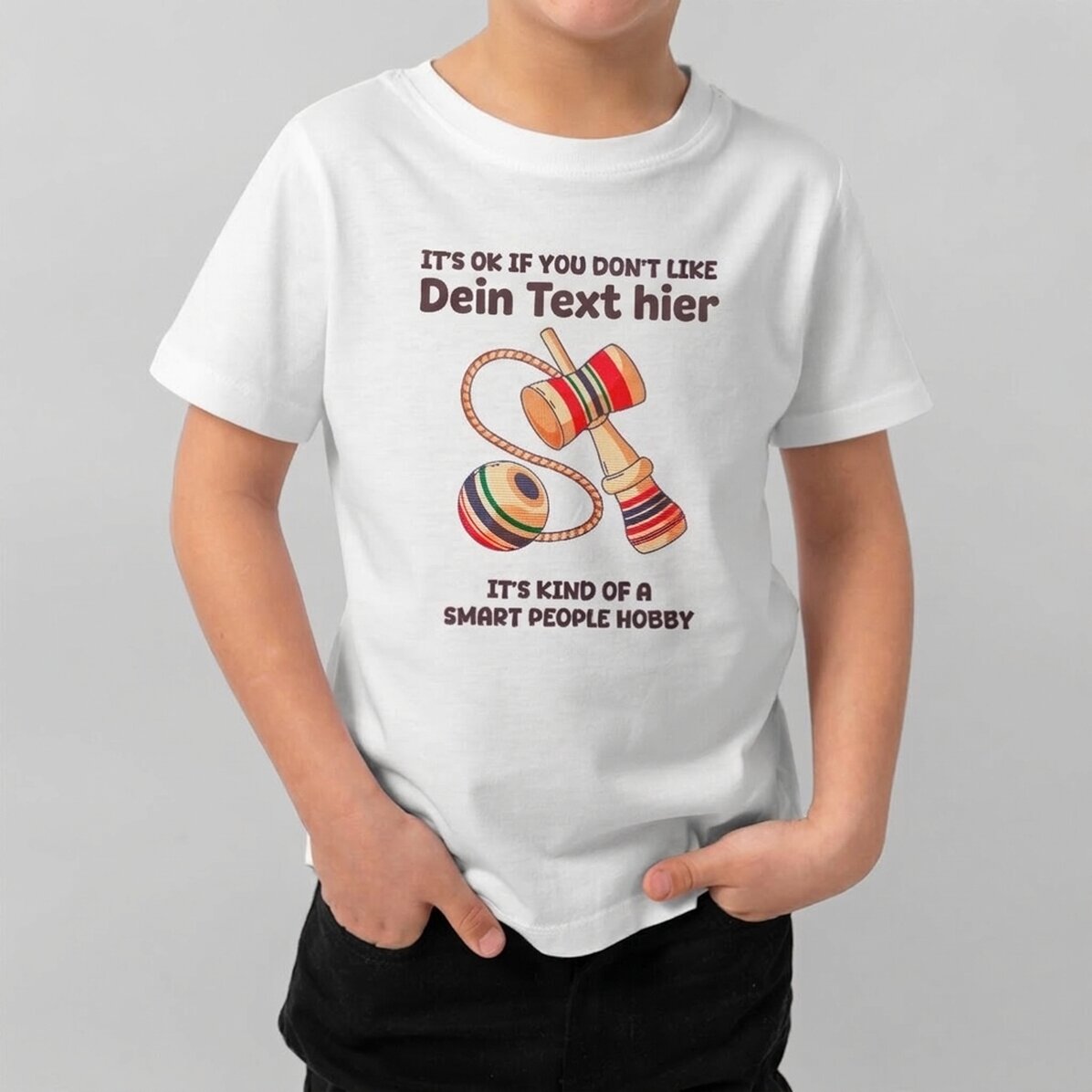 Personalisiertes Baumwoll-T-Shirt für Kinder mit Aufdruck – Smart Hobby