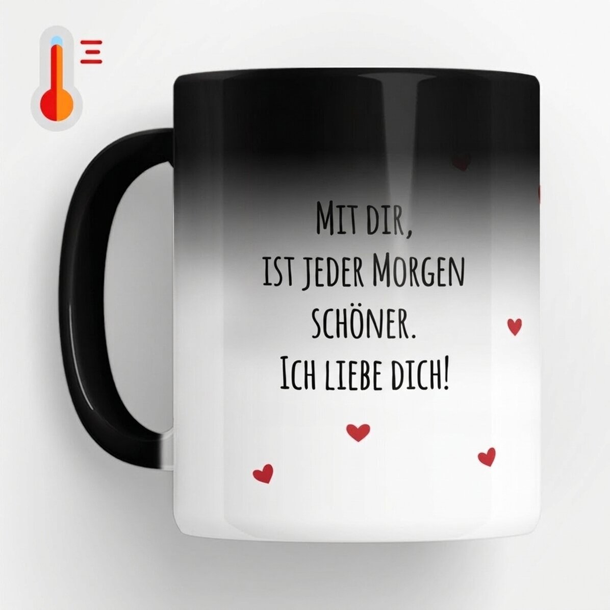 Personalisierte Zaubertasse mit Botschaft – Love