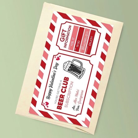 Personalisierte Karte mit Text – Beer Club