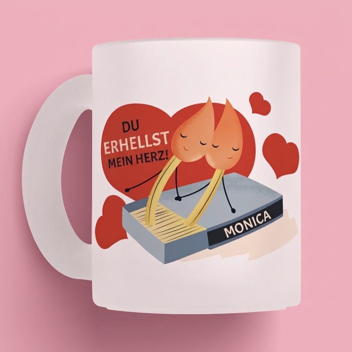 Personalisierter Becher mit Botschaft – „Light up my heart“