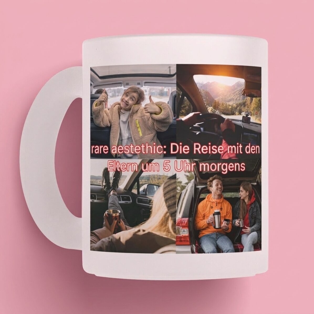Personalisierte Tasse mit Fotos und Text – Rare Aesthetic