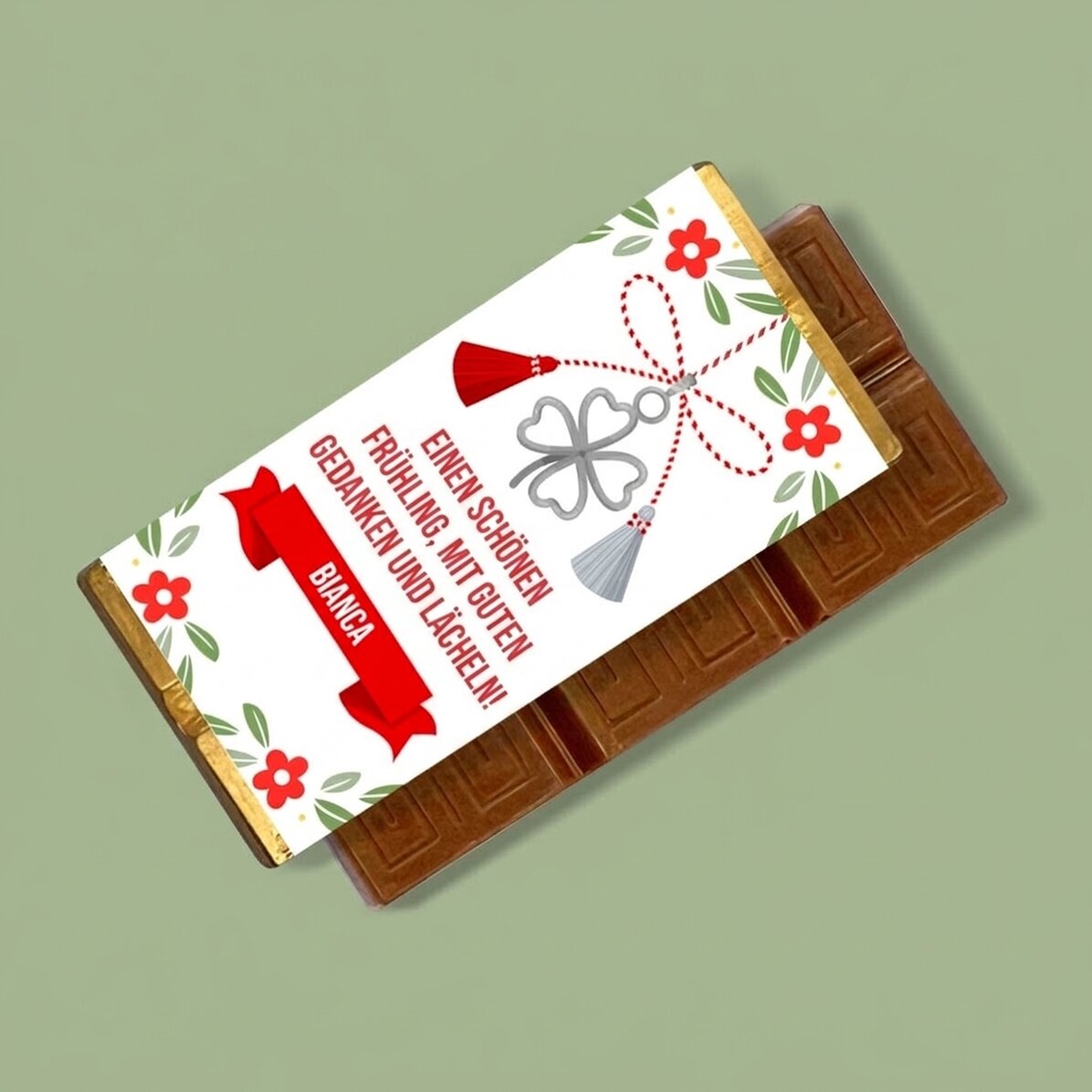 Personalisierte Mini-Schokoladentafel mit Text