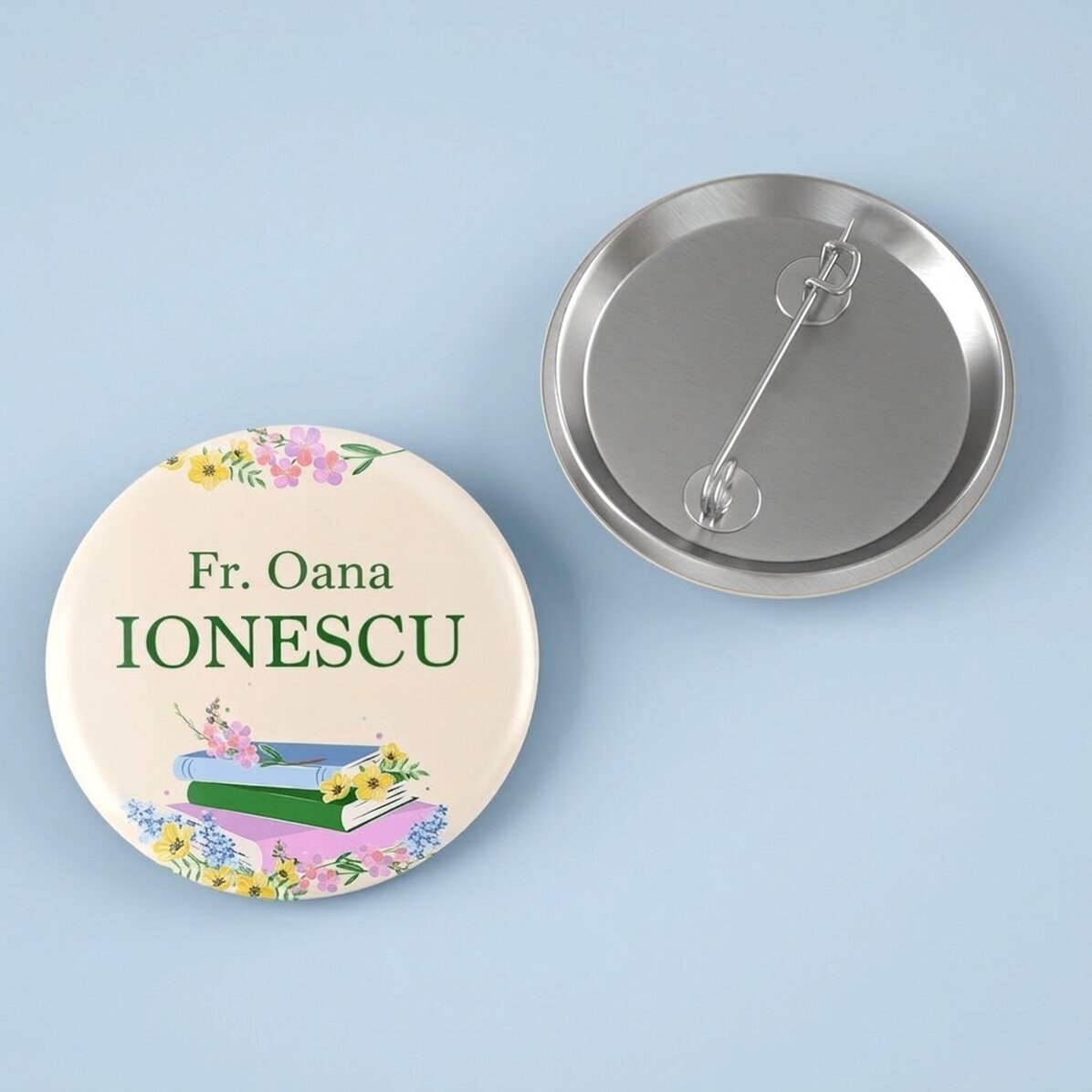 Personalisiertes Button mit Text – Bücher