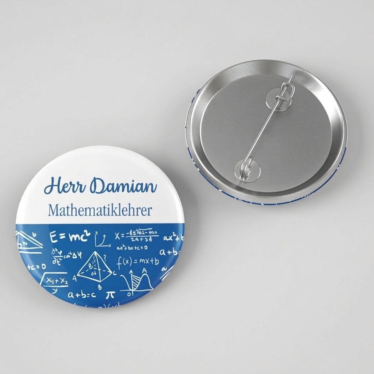Personalisiertes Button mit Text – Mathematiklehrer