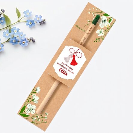 Personalisierter pflanzbarer Bleistift mit Botschaft