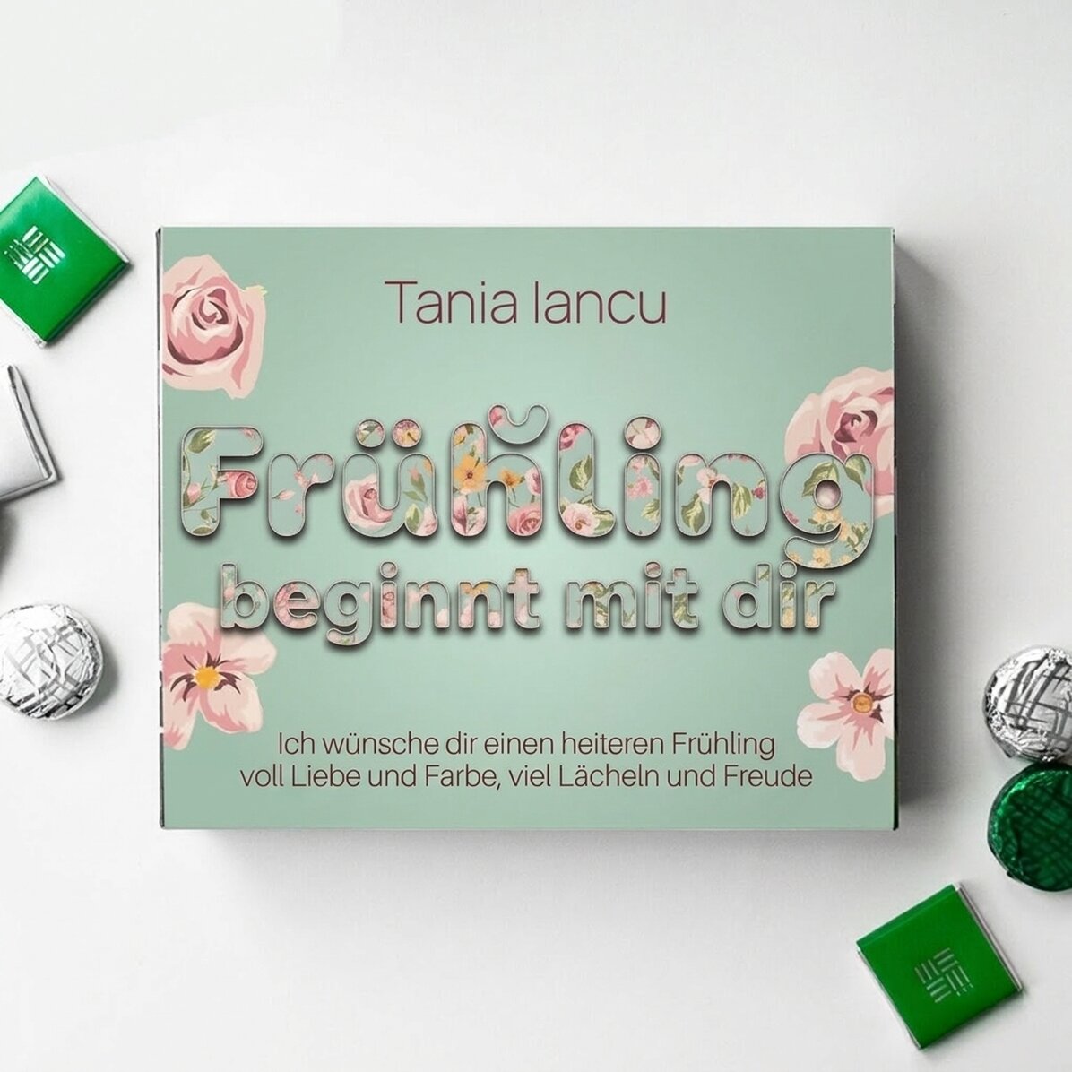 Personalisierte Pralinenschachtel mit Botschaft – Der Frühling beginnt mit dir