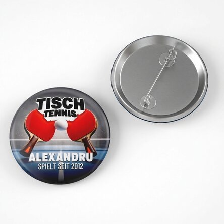Personalisiertes Button mit Text – Tischtennis
