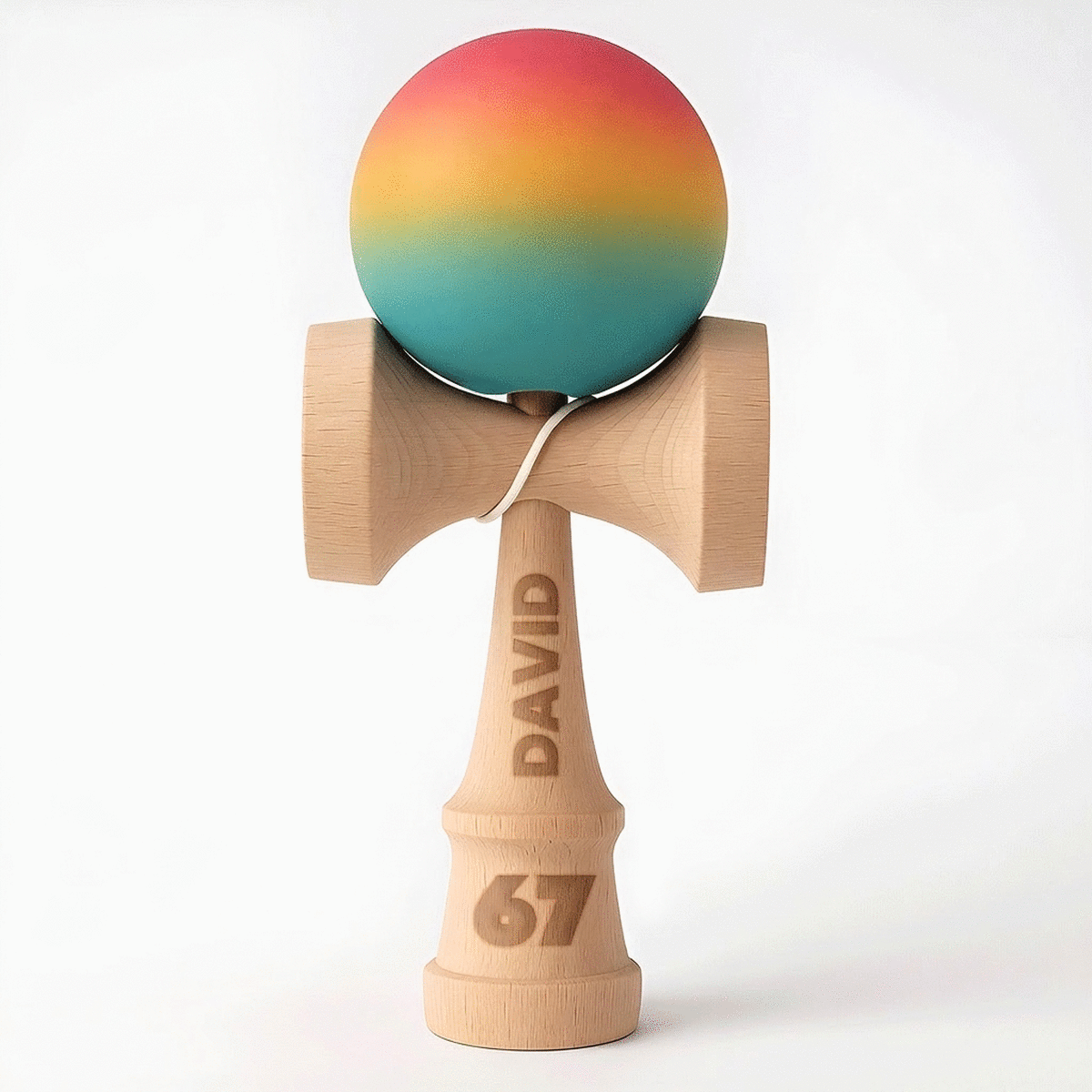 Personalisiertes Kendama mit Namen – 67 Six Seven