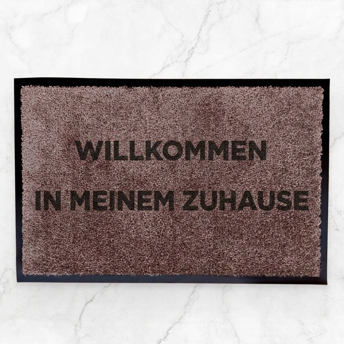 Individuell gestaltete Eingangsmatte für den Innenbereich – Willkommen bei mir zu Hause