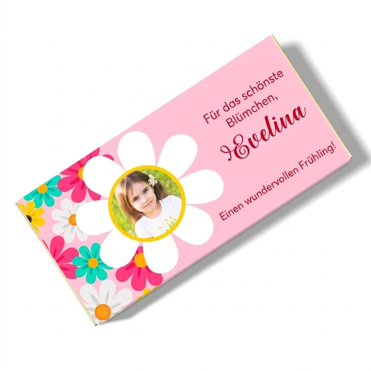 Personalisierte Schokolade mit Botschaft und Foto – Floricele