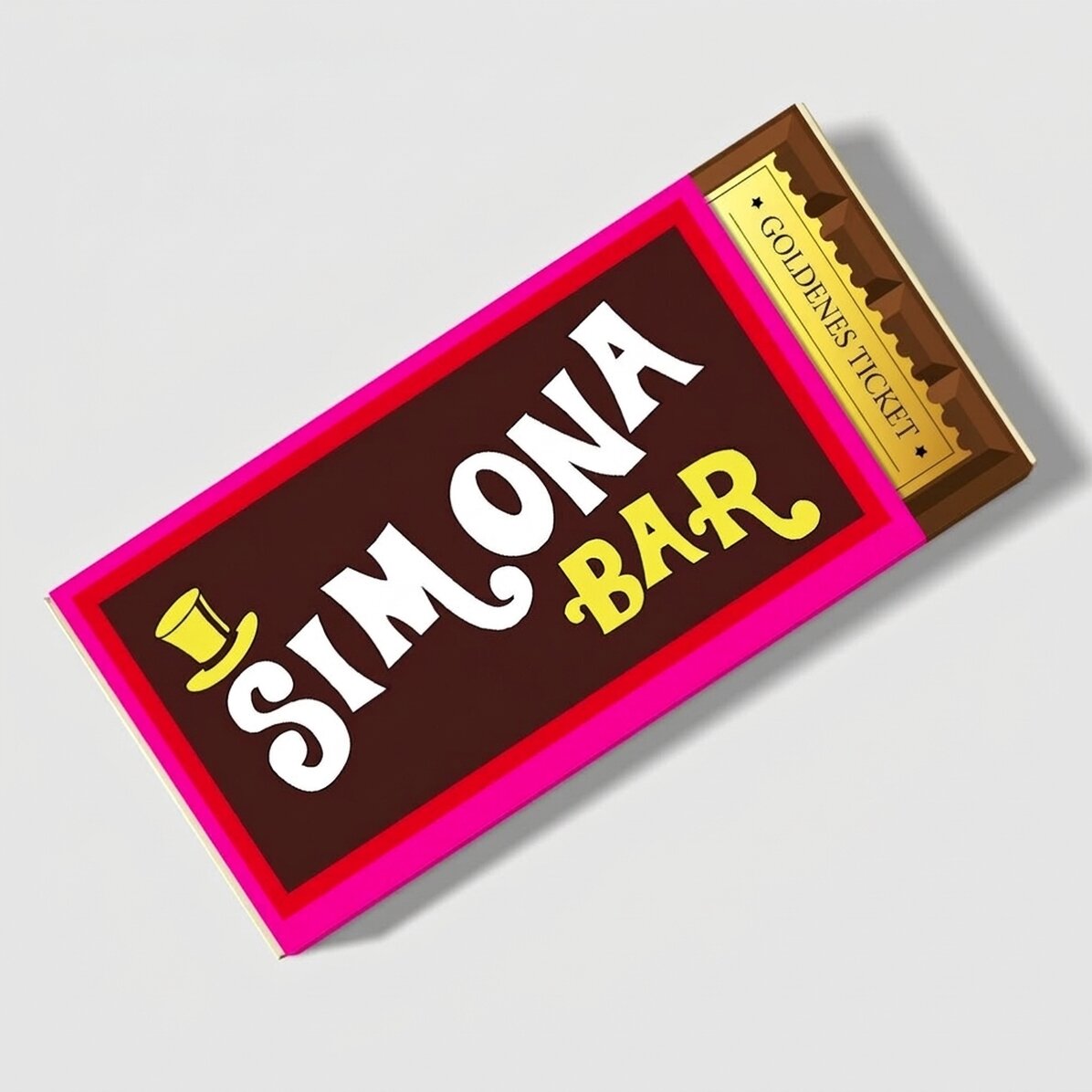 Personalisierte Schokolade mit Namen – Golden Ticket