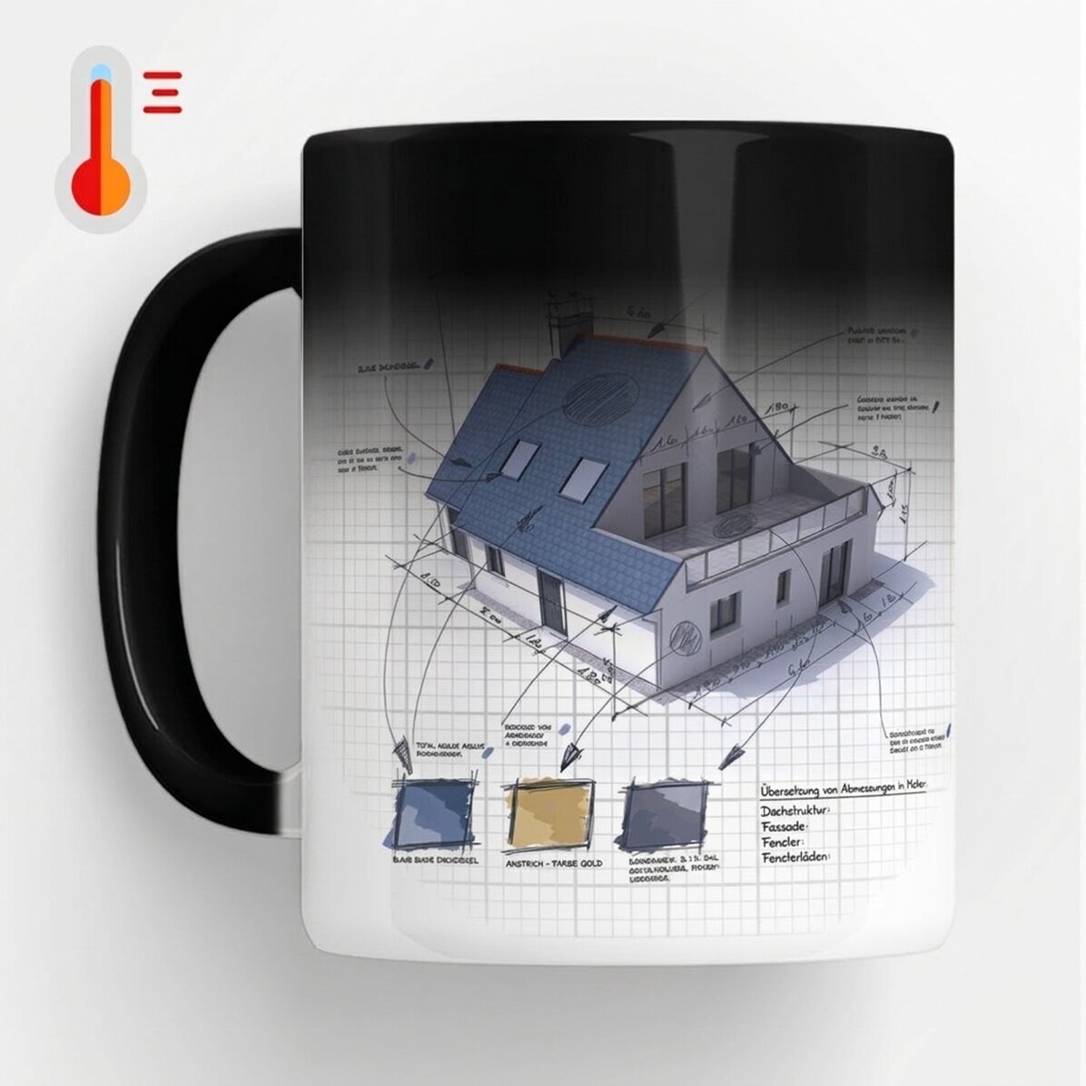 Personalisierte Zaubertasse mit Text für Architekten