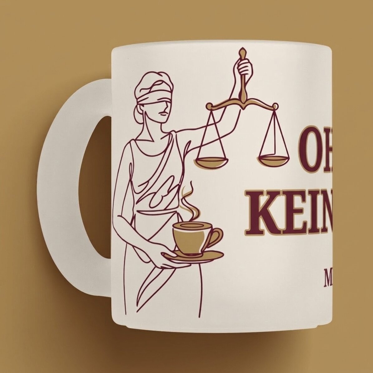 Personalisierte Tasse mit Text für Anwälte