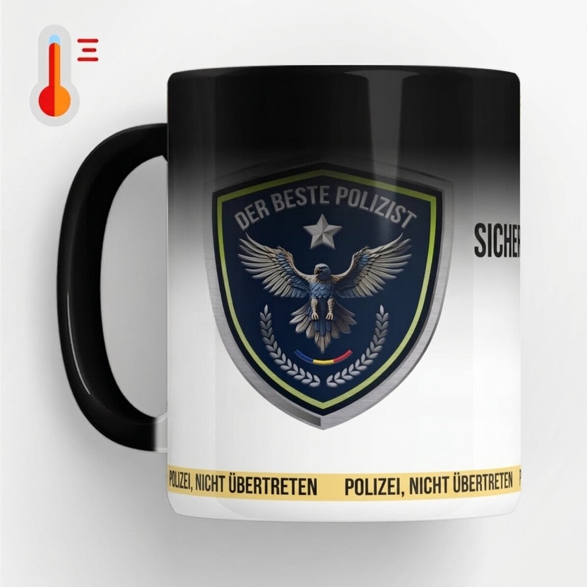 Personalisierte Zaubertasse mit Text – Der beste Polizist