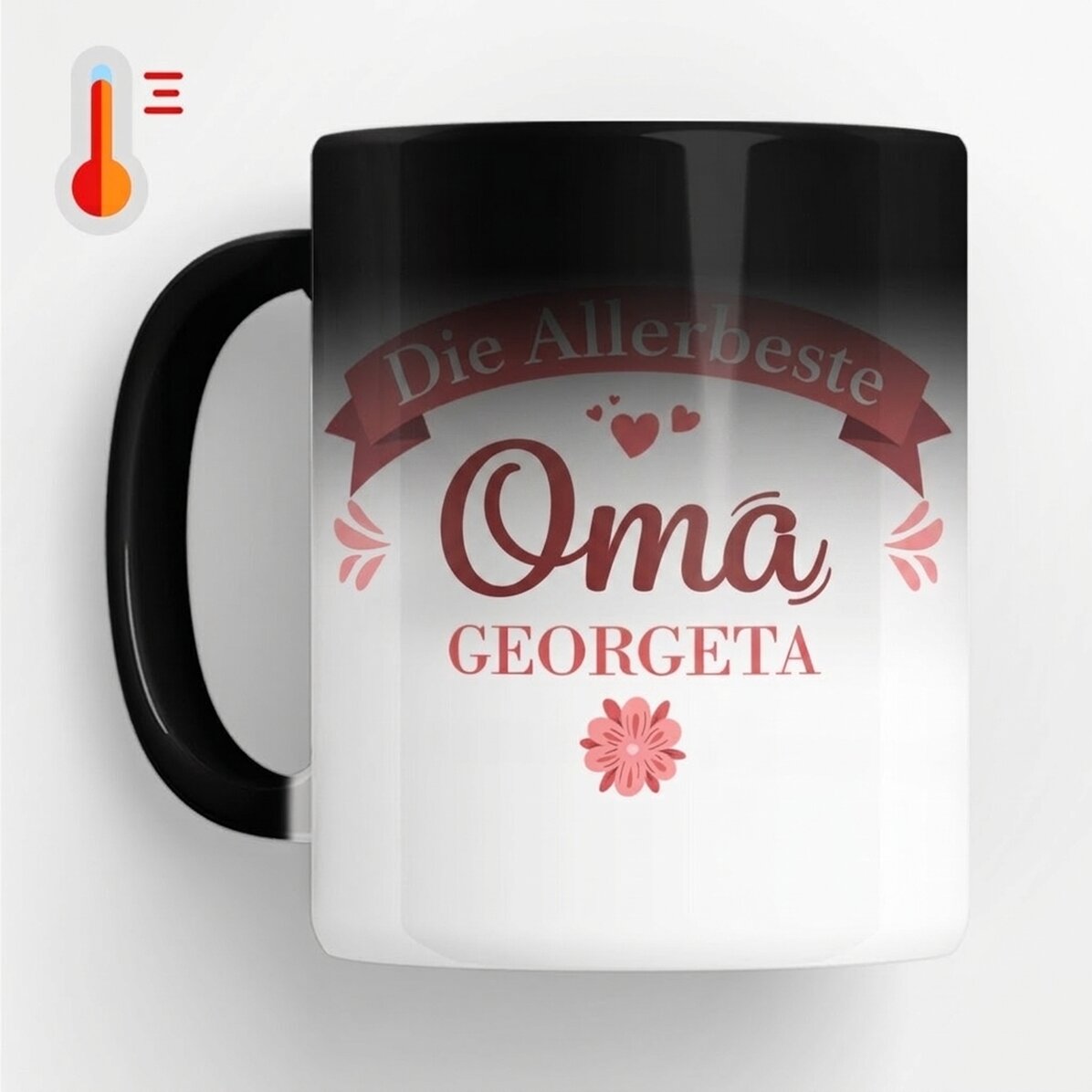 Personalisierte Zaubertasse mit Text – Die beste Oma