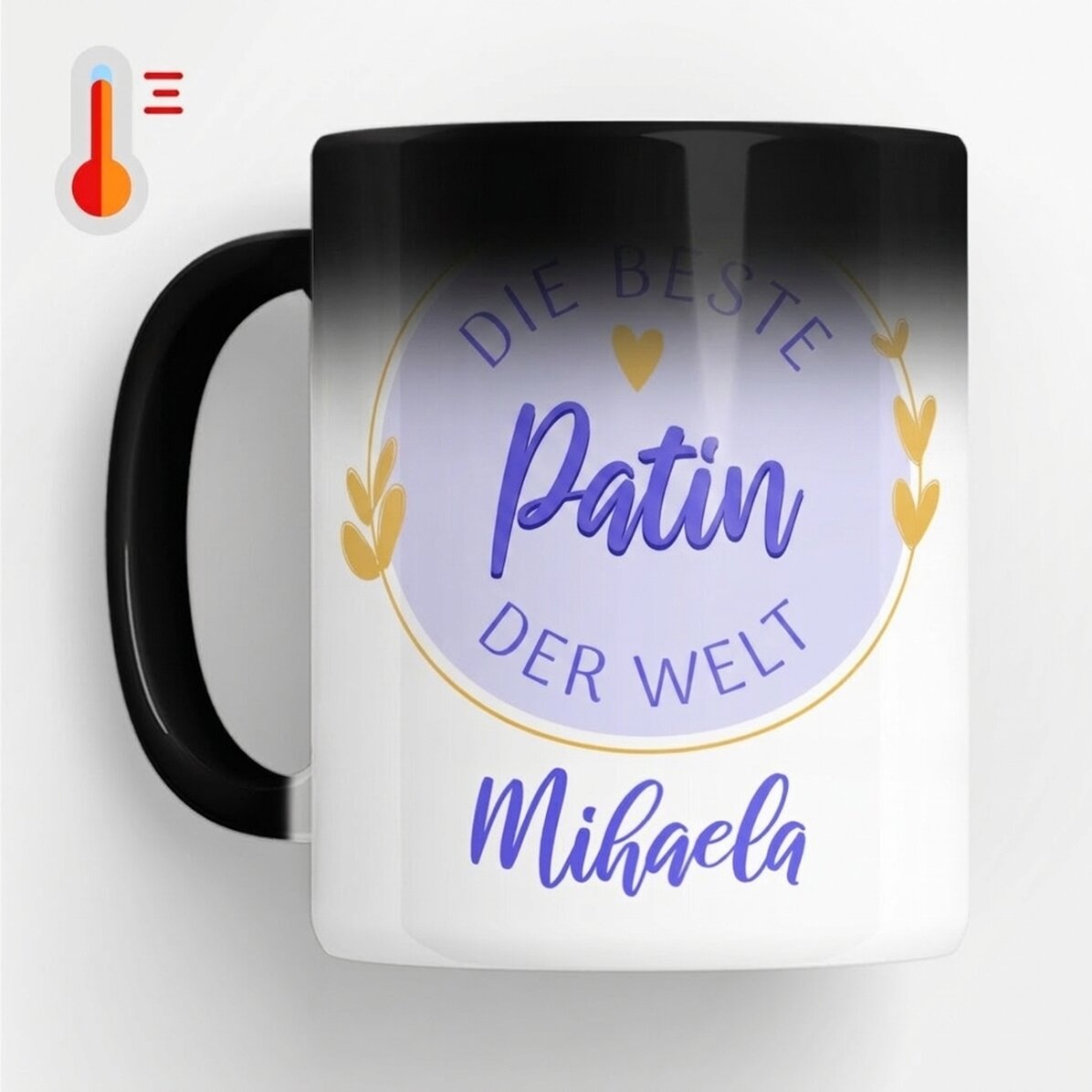 Personalisierte Zaubertasse mit Text – Die beste Patin