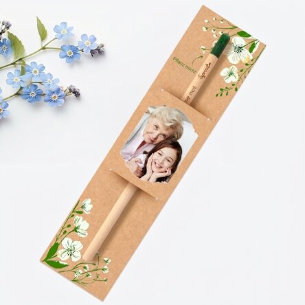 Personalisierter pflanzbarer Bleistift mit einem Foto