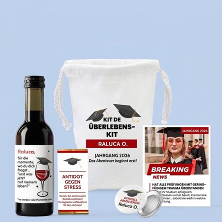 Geschenkset – Überlebensset für Schulabgänger