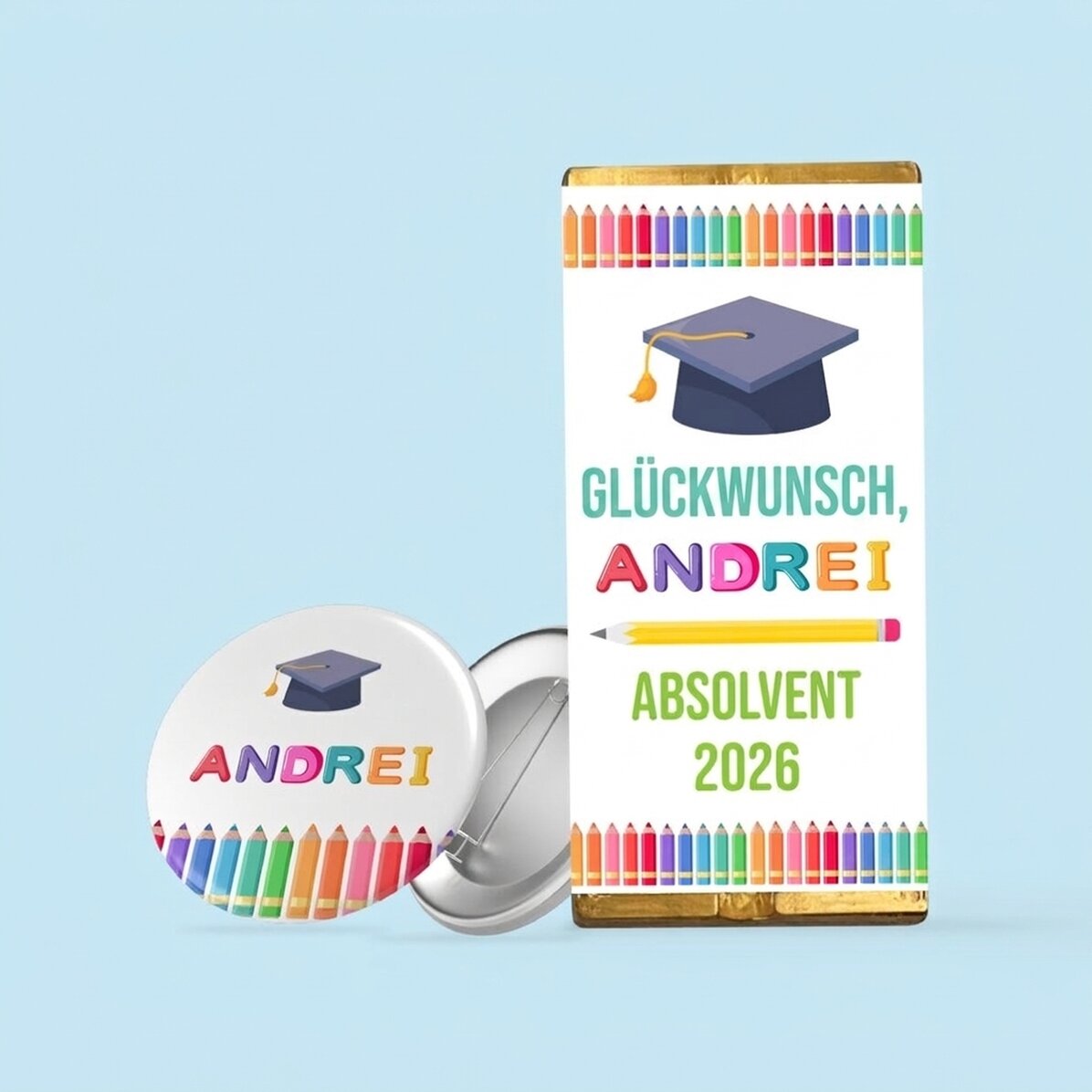 Personalisiertes Geschenkset für Kinder – Schulabschluss