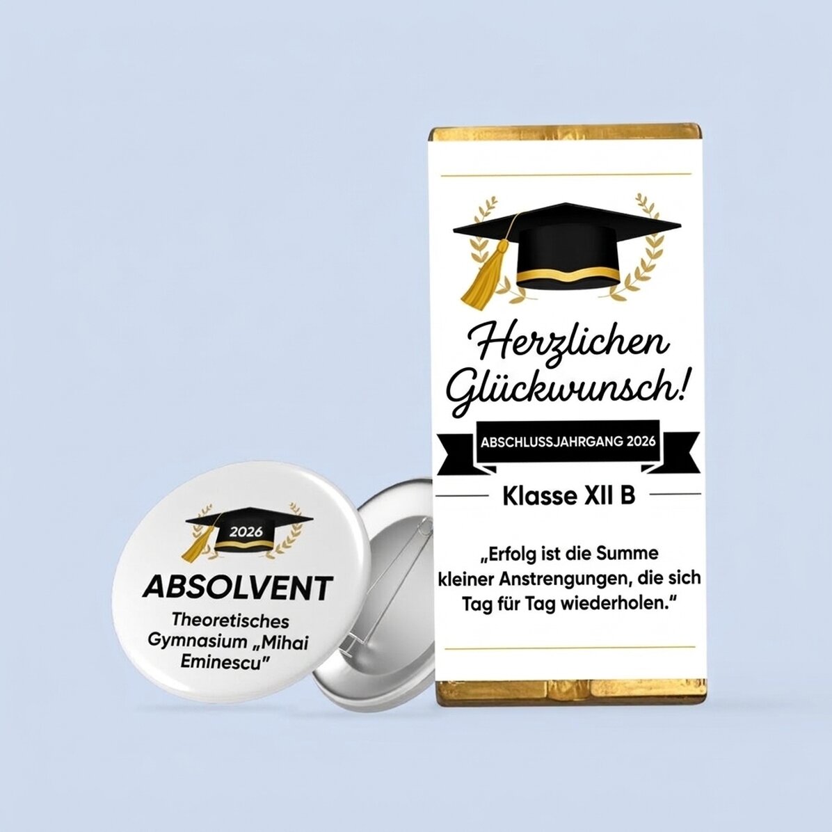 Personalisiertes Geschenkset für Abschlussklassen