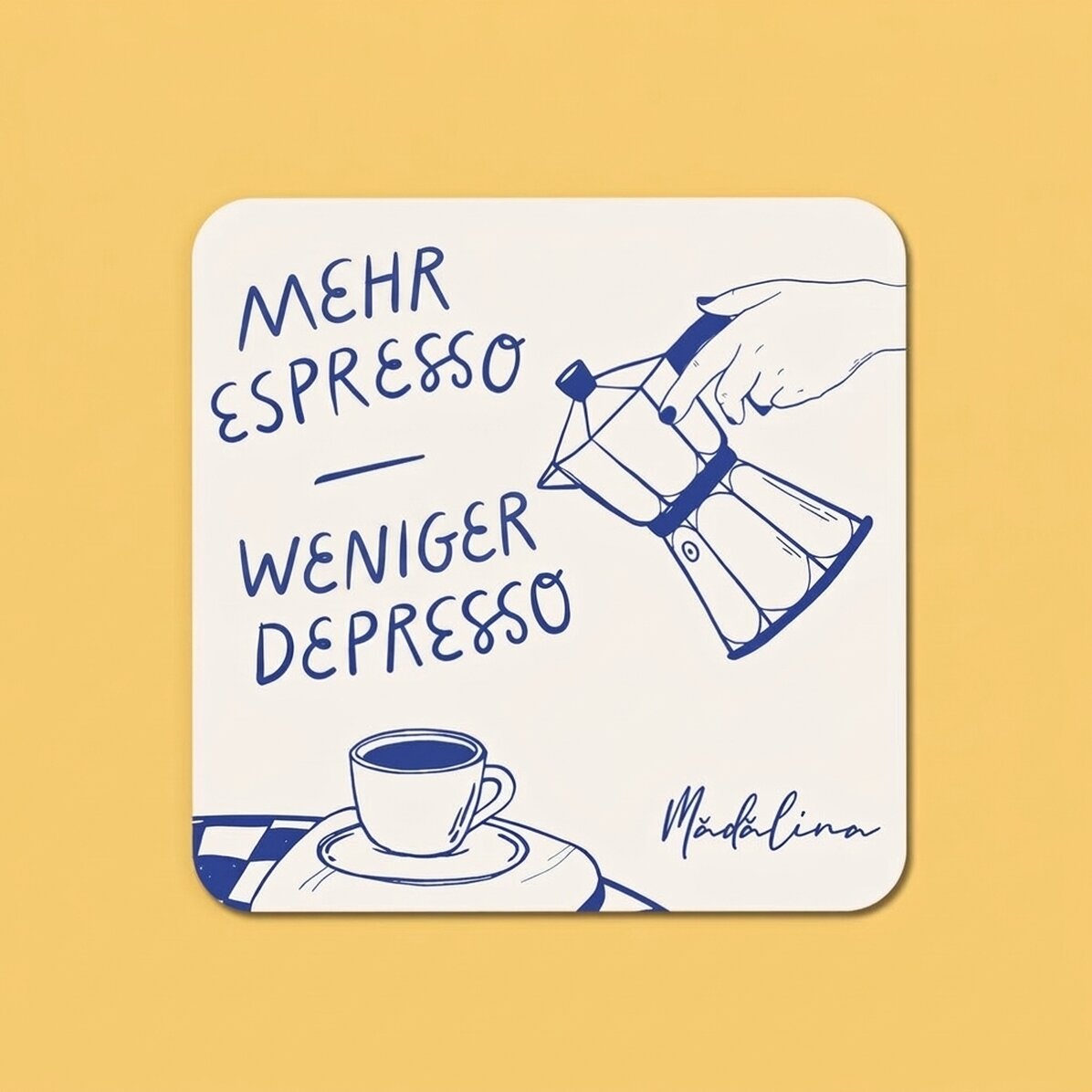 Personalisierter Untersetzer mit Namen – More Espresso