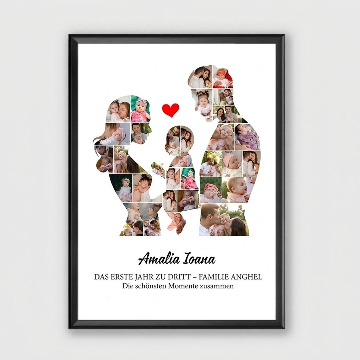 Individuell gestaltetes Bild mit Text und 33 Fotos – Familie