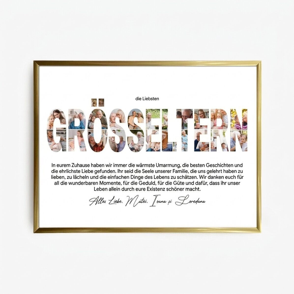 Individuell gestaltetes Bild mit 22 Fotos und Text – GROSSELTERN