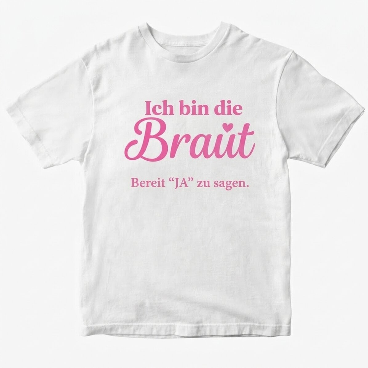 Personalisiertes Baumwoll-T-Shirt mit Aufdruck – Das Brautteam