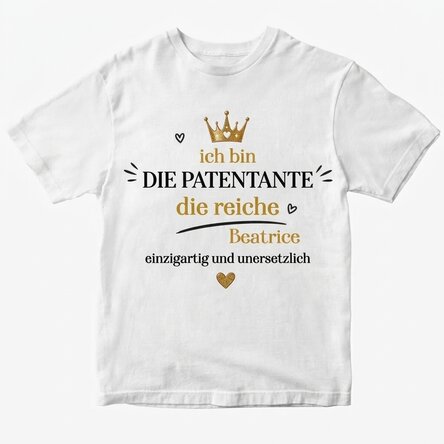 Personalisiertes Baumwoll-T-Shirt mit Aufdruck – „Nasa bogatasa“