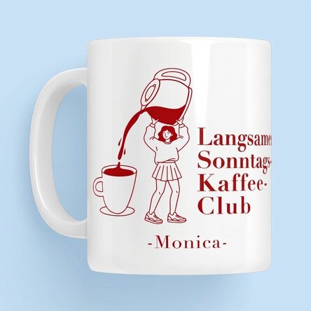 Personalisierte Tasse mit Text – Coffee Club
