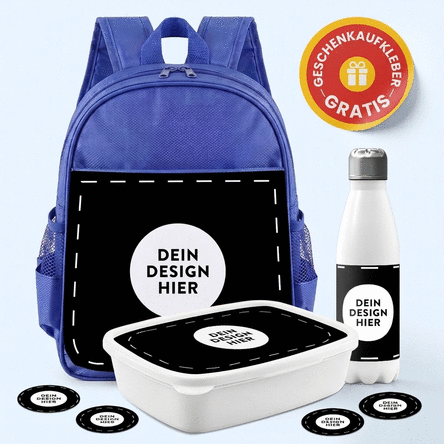 Individuell gestaltetes Set für den Kindergarten oder die Schule mit deinem eigenen Motiv