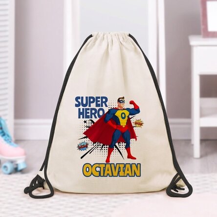 Personalisierter Rucksack mit Aufdruck – Superheld